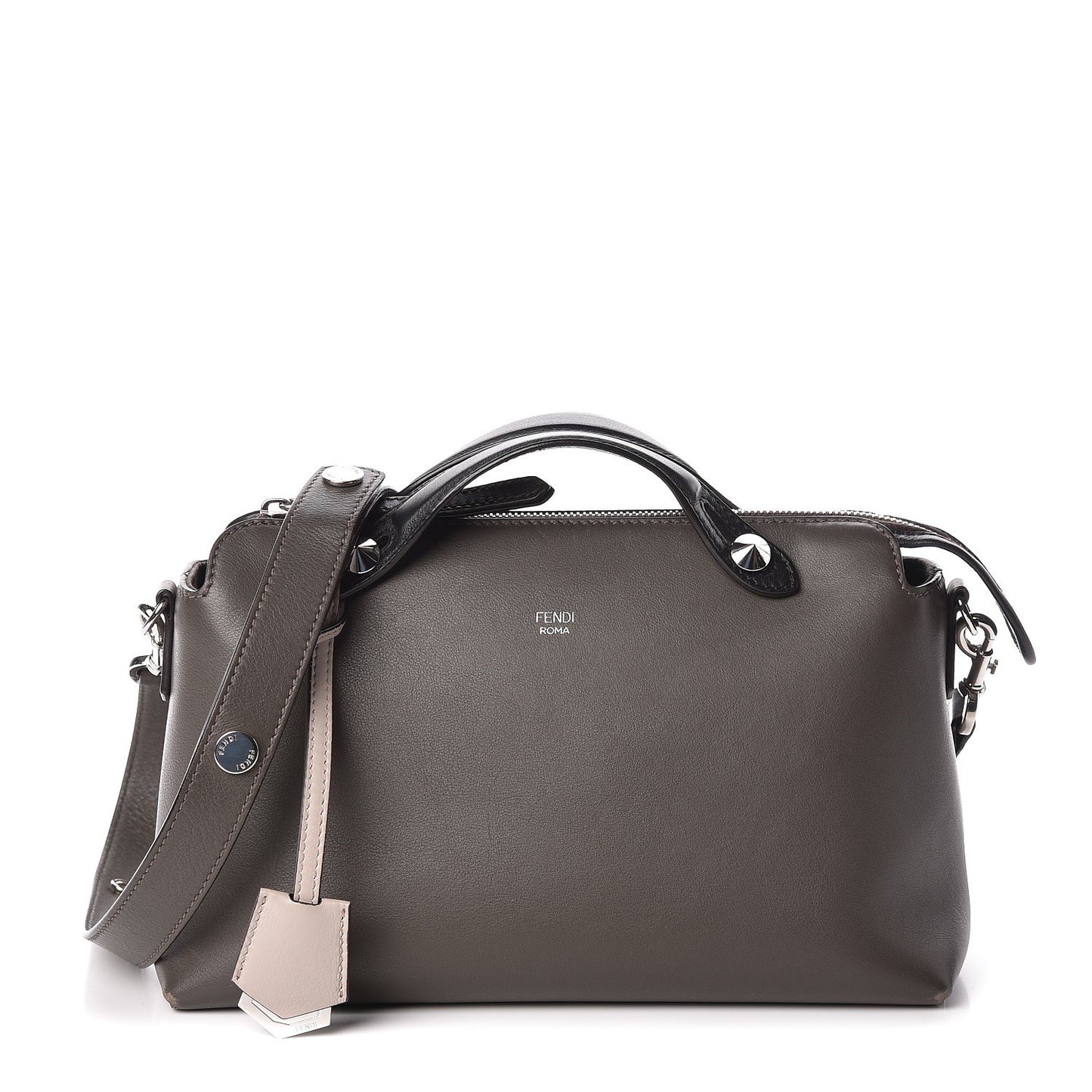 Vitello Dolce 4 Color Medium By The Way Boston Bag Carbone Grigio Polvere Multicolor