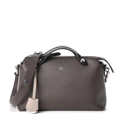 Fendi Vitello Dolce 4 Color Medium By The Way Boston Bag Carbone Grigio Polvere Multicolor 1 of 15