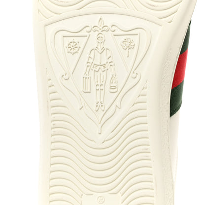 Gucci Calfskin Web Apple Embroidered Mens Ace Sneakers 8 White 8 of 10