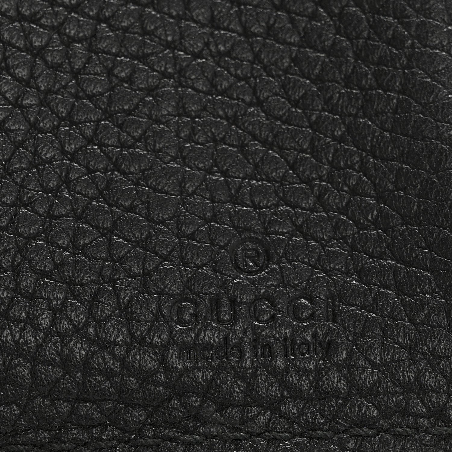 Gucci Pebbled Calfskin Animalier Card Case Wallet Black 7 of 11
