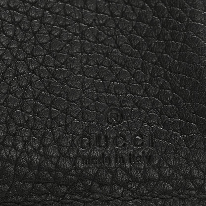 Gucci Pebbled Calfskin Animalier Card Case Wallet Black 7 of 11
