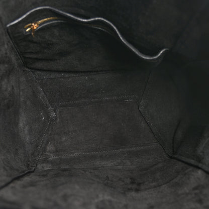 Celine Soft Grained Calfskin Sangle Bucket Bag Black 5 of 11