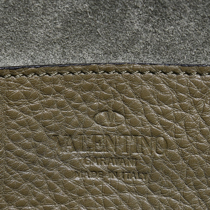Valentino Garavani Grained Calfskin Medium Rockstud Backpack Army Green 6 of 8
