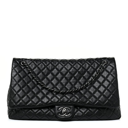 Chanel Calfskin Quilted XXL Travel Flap Bag Black 1 of 10