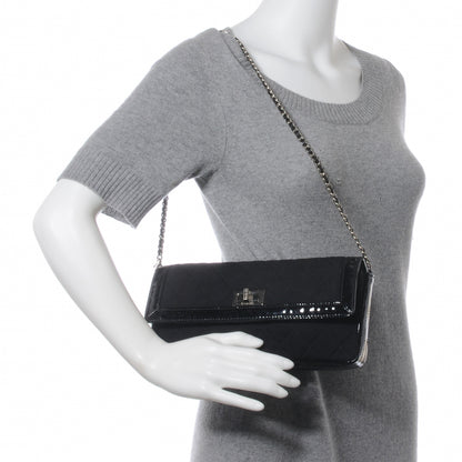 Chanel Jersey and Patent Mademoiselle East West Flap Black 2 of 10