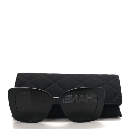 Chanel Acetate Strass Square Sunglasses 5422-B Black White 7 of 7