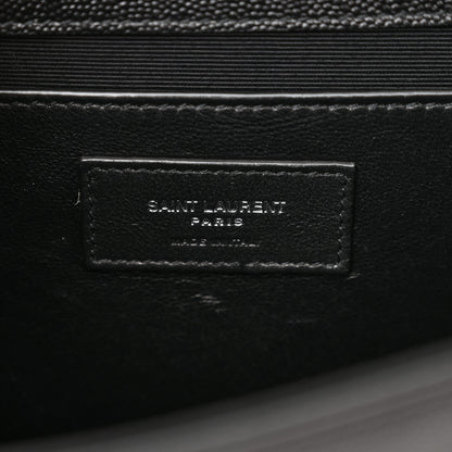 Saint Laurent Grain De Poudre Medium Classic Monogram Kate Satchel Black 6 of 10