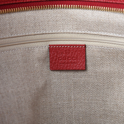 Gucci Monogram Bree Zippered Tote Beige Red 8 of 10