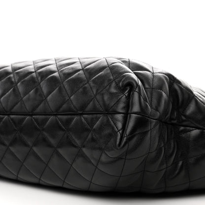 Saint Laurent Lambskin Quilted Maxi Icare Shopping Tote Black 11 of 11