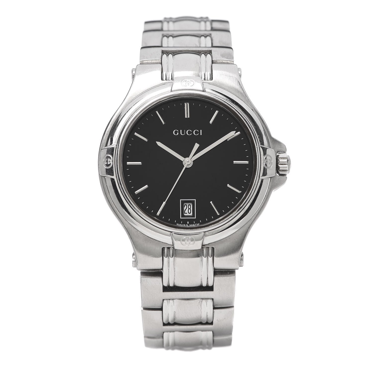 Gucci Stainless Steel 35mm 9040M Quartz Watch Black 1 of 7
