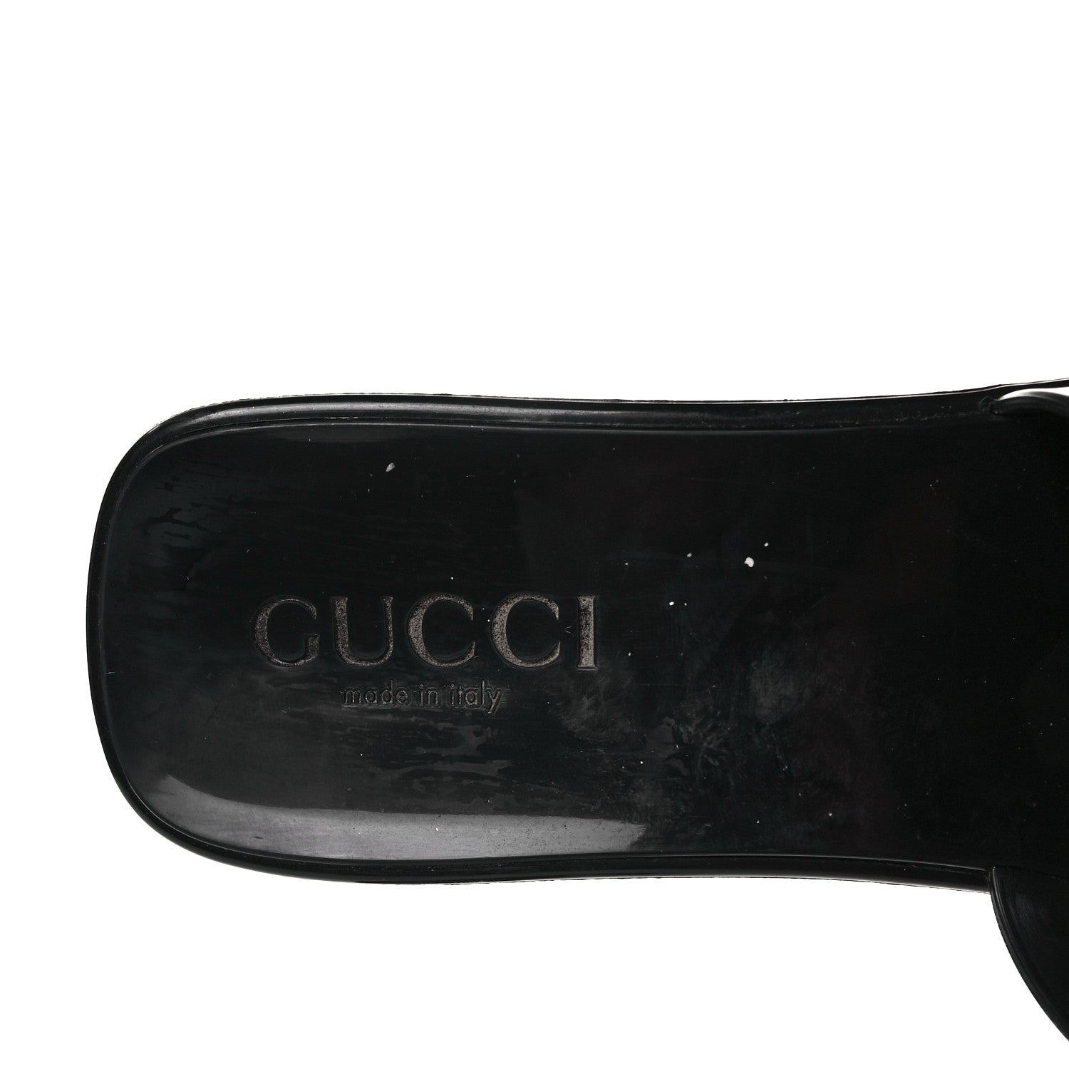 Gucci Rubber Gucci Logo Womens Platform 20/60mm Slide Sandals 36 Black 19 of 24