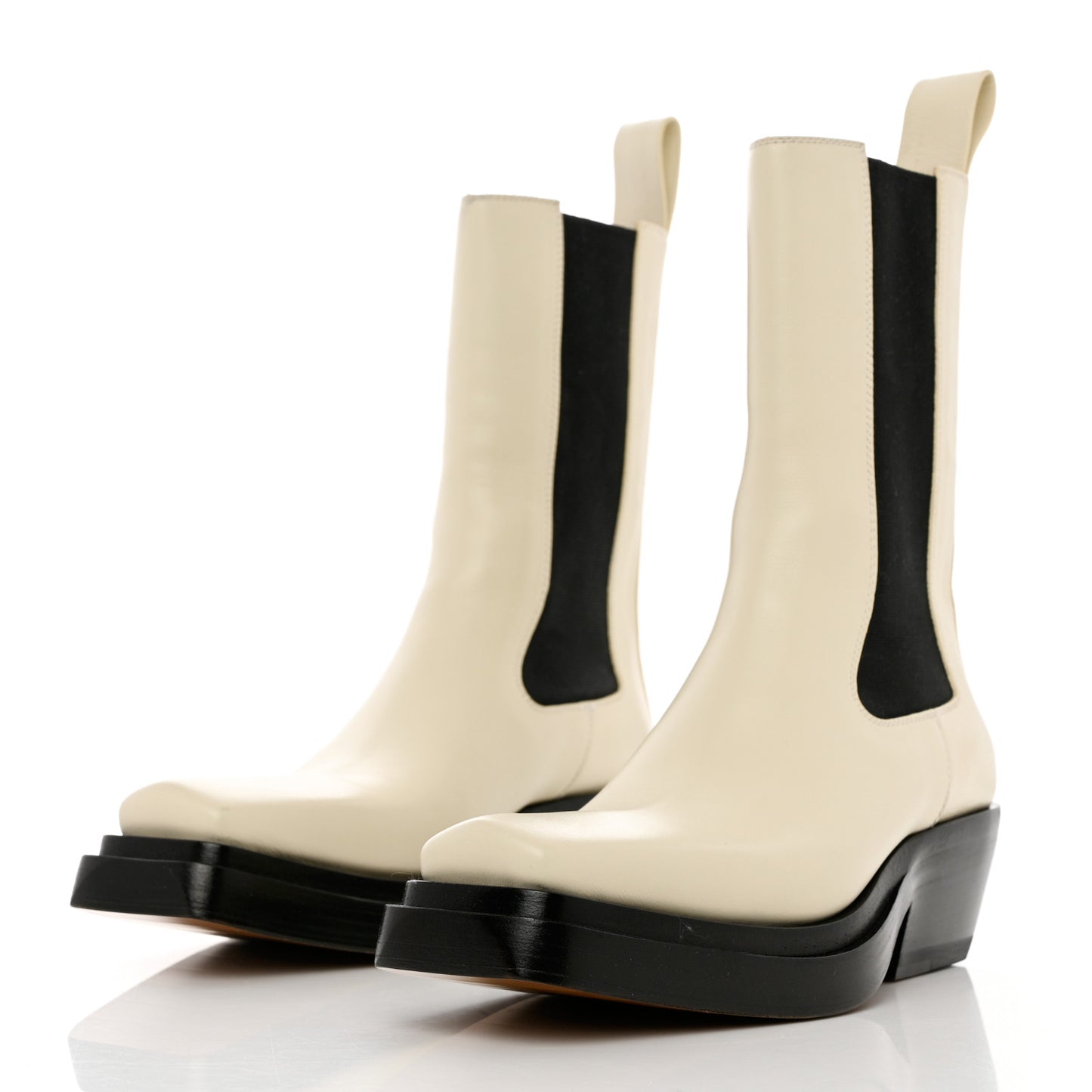 Calfskin Lean Mid-Calf Boots 36.5 Wax