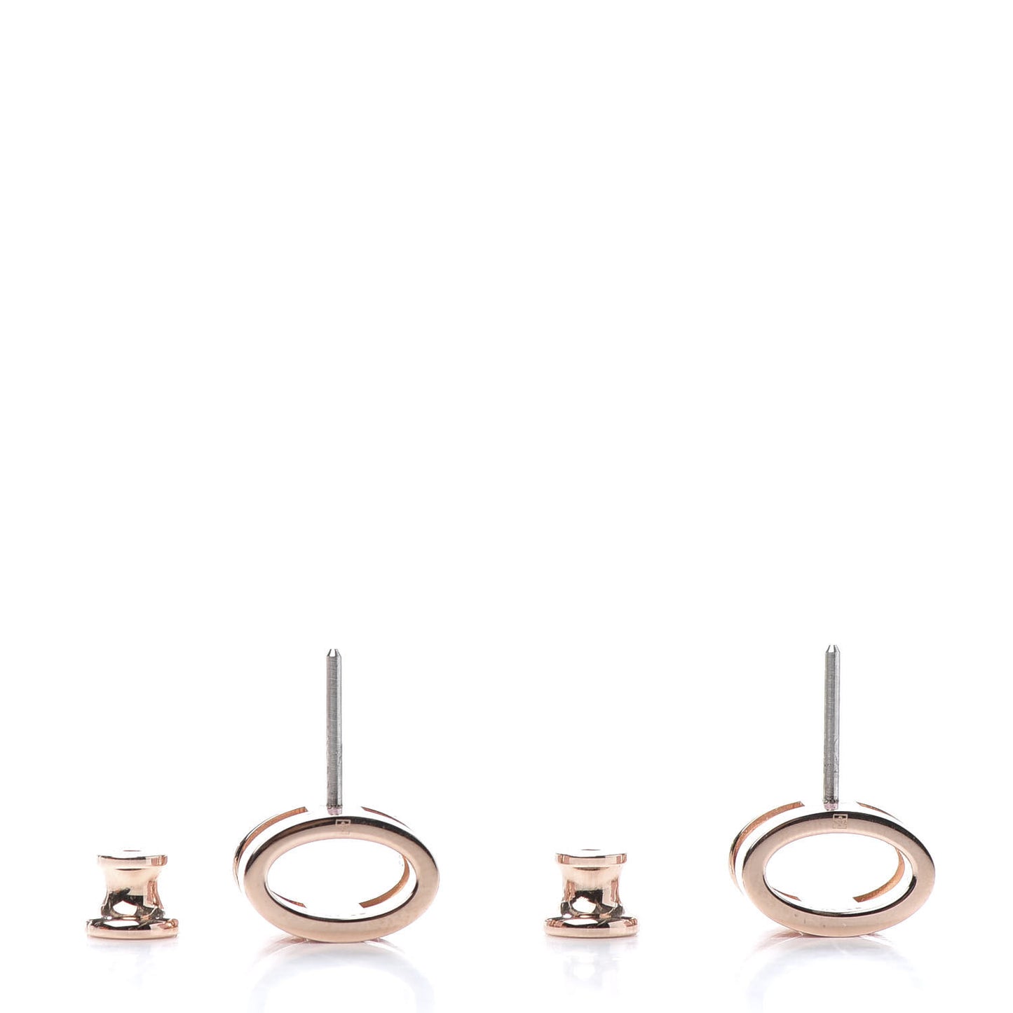 Rose Gold Lacquered Pop H Earrings Rose Dragee