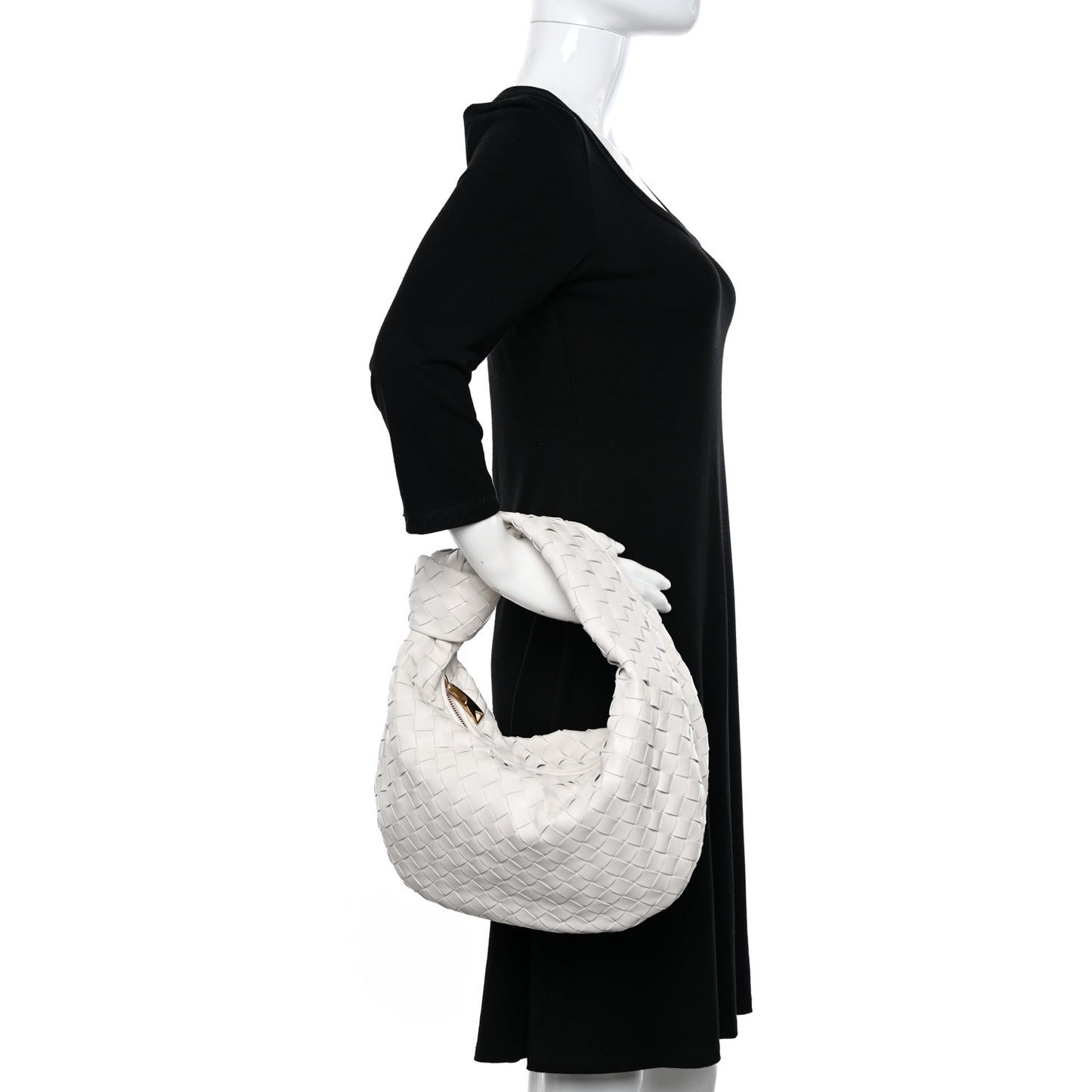 Nappa Intrecciato Teen Jodie Hobo White
