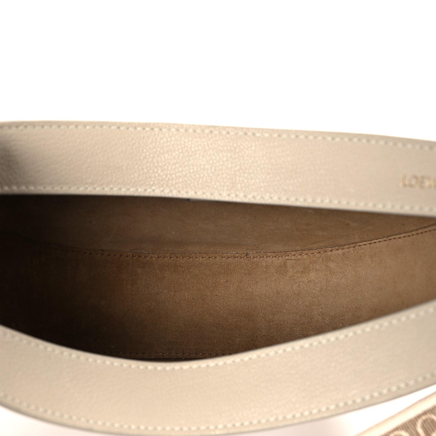 Satin Calfskin Jacquard Small Luna Bag Oat
