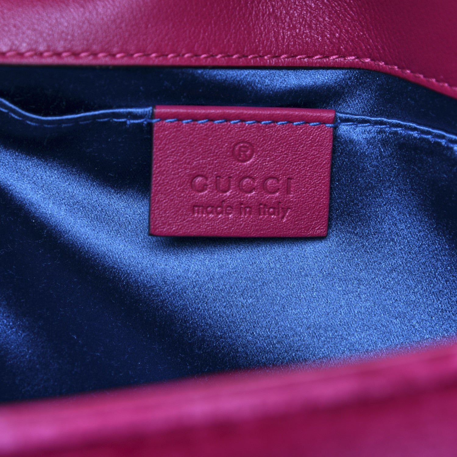 Gucci Velvet Matelasse Mini GG Marmont Shoulder Bag Fuchsia Violet Cyclamen 10 of 13