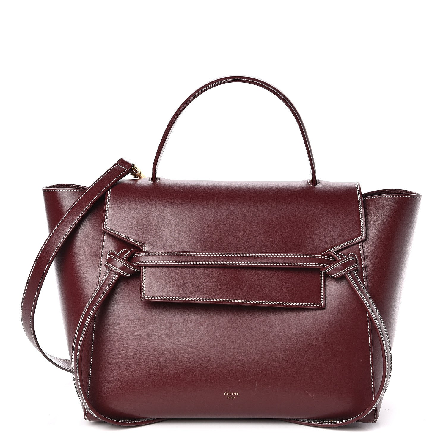 Celine Natural Calfskin Mini Belt Bag Burgundy 1 of 10