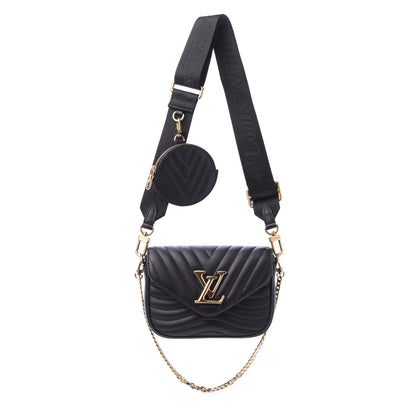 Louis Vuitton Calfskin New Wave Multi Pochette Black 1 of 9