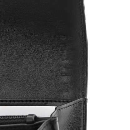 Chanel Calfskin Quilted Boy Chain Around Flap Wallet Black 10 of 10