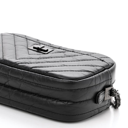 Chanel Aged Calfskin Chevron Mini Reissue Camera Case So Black 10 of 10