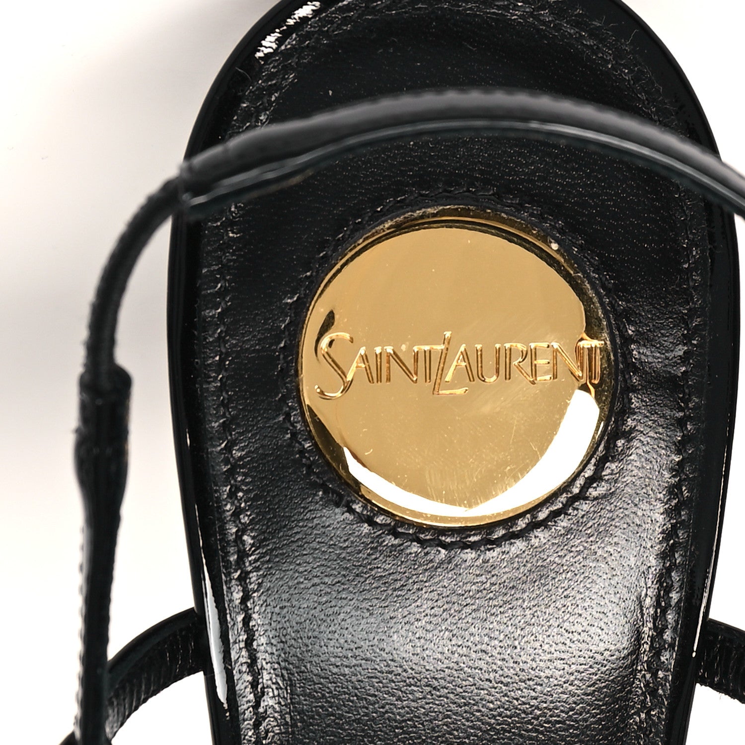 Saint Laurent Patent Calfskin Jacqueline 75 Slingback Pumps 37 Black 8 of 10