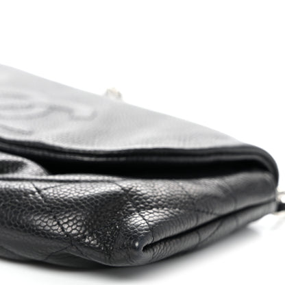 Chanel Caviar Half Moon Wallet On Chain WOC Black 11 of 11