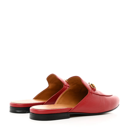 Gucci Malaga Kid Womens Princetown Slippers 37.5 Hibiscus Red 4 of 10