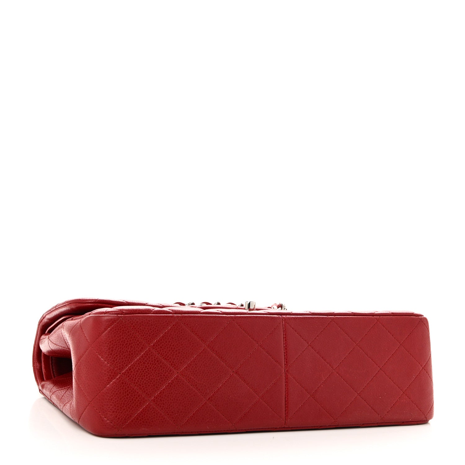 Chanel Caviar Quilted Jumbo Double Flap Dark Red 4 of 10