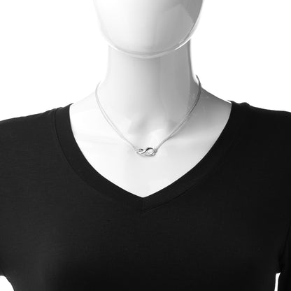 Tiffany Sterling Silver Figure 8 Pendant Necklace 2 of 7