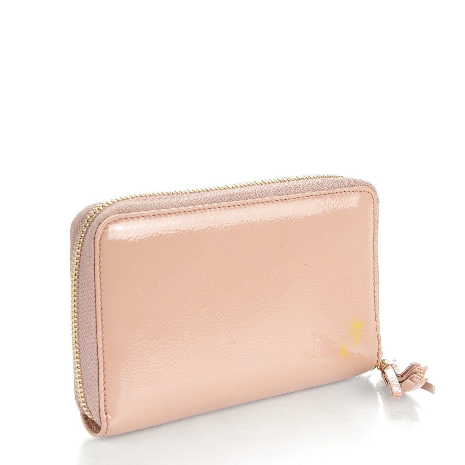 Gucci Patent Medium Soho Zip Around Wallet Dark Cipria 3 of 8