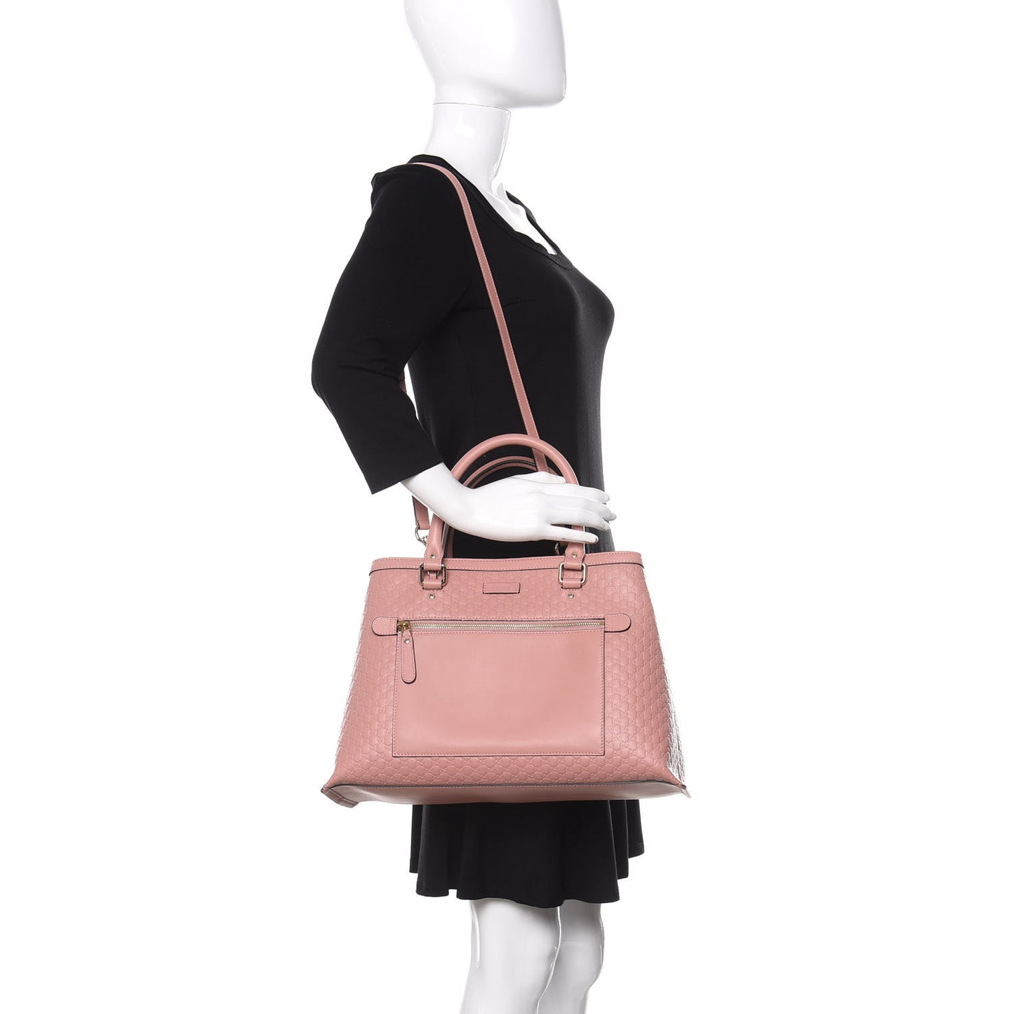 Soft Microguccissima Medium Tote Soft Pink