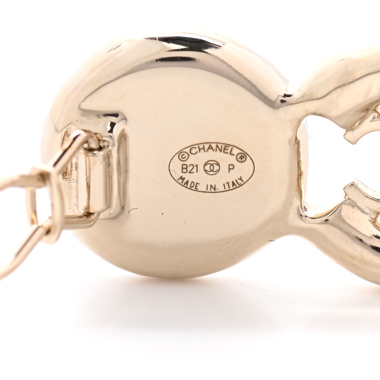 Chanel Pearl Coco Hair Clip Barrette Gold 4 of 4