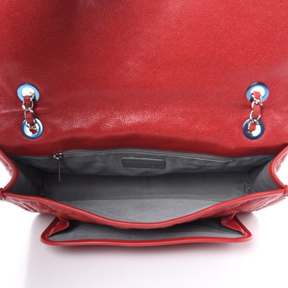 Chanel Caviar Quilted Large French Riviera Flap Red 5 of 10