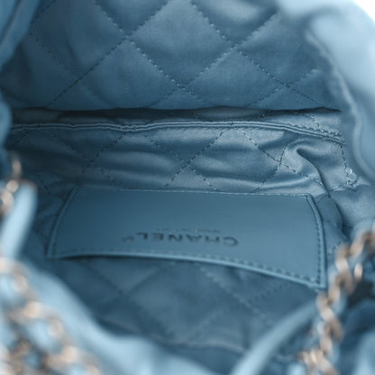 Chanel Shiny Calfskin Quilted Mini Chanel 22 Light Blue 5 of 10