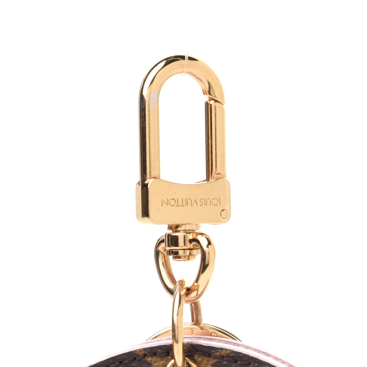 Monogram LV Mirror Bag Charm Key Holder Rose Ballerine