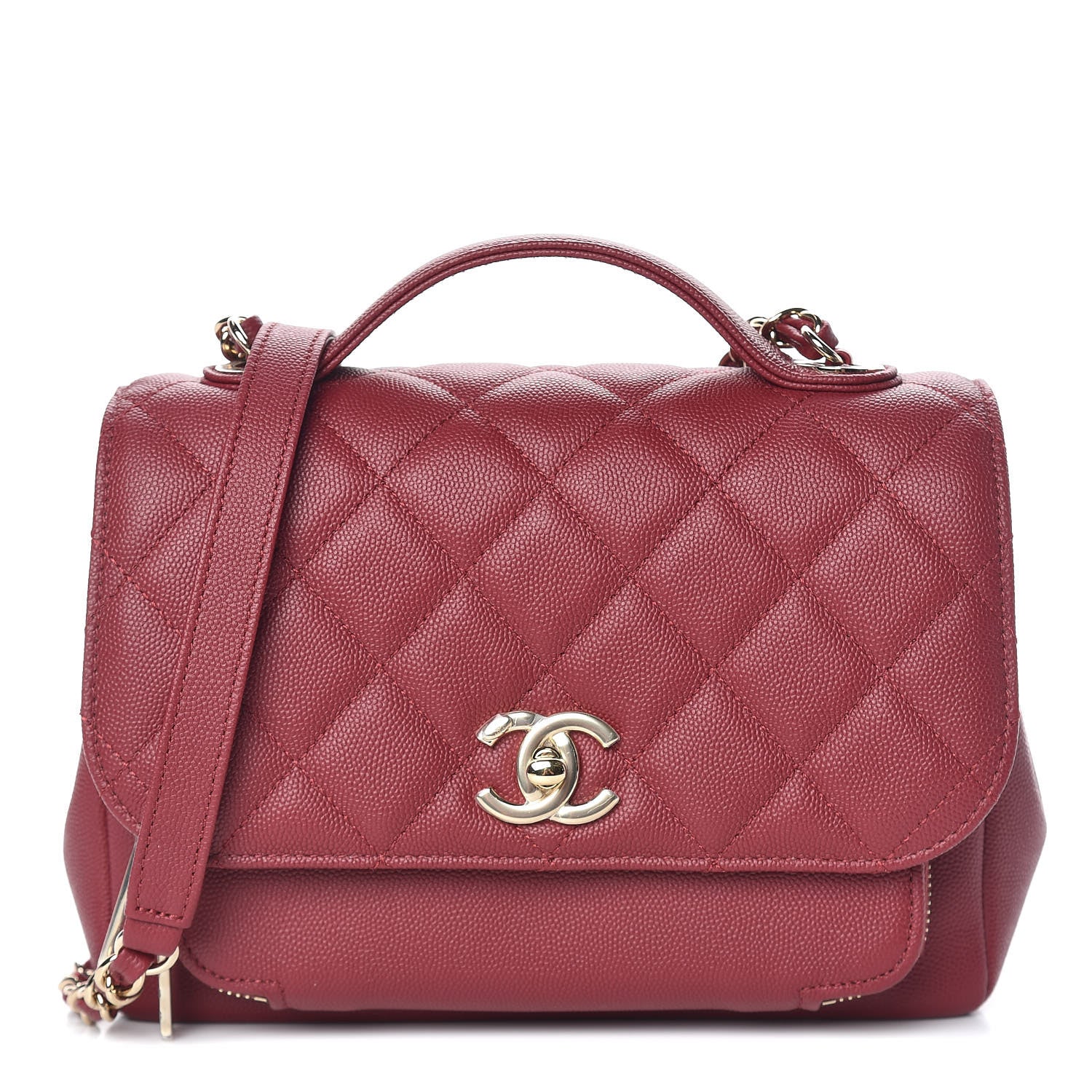 Chanel Caviar Quilted Medium Business Affinity Flap Burgundy 1 of 10