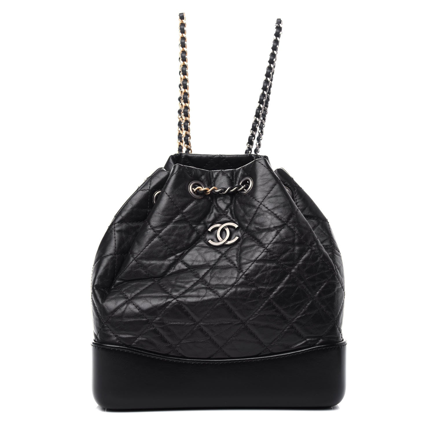 Chanel Aged Calfskin Quilted Small Gabrielle Backpack Black 1 of 10
