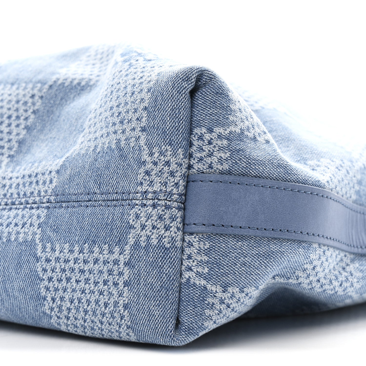 Louis Vuitton Damier Denim Vagabond Hobo Blue 9 of 9