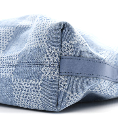 Louis Vuitton Damier Denim Vagabond Hobo Blue 9 of 9
