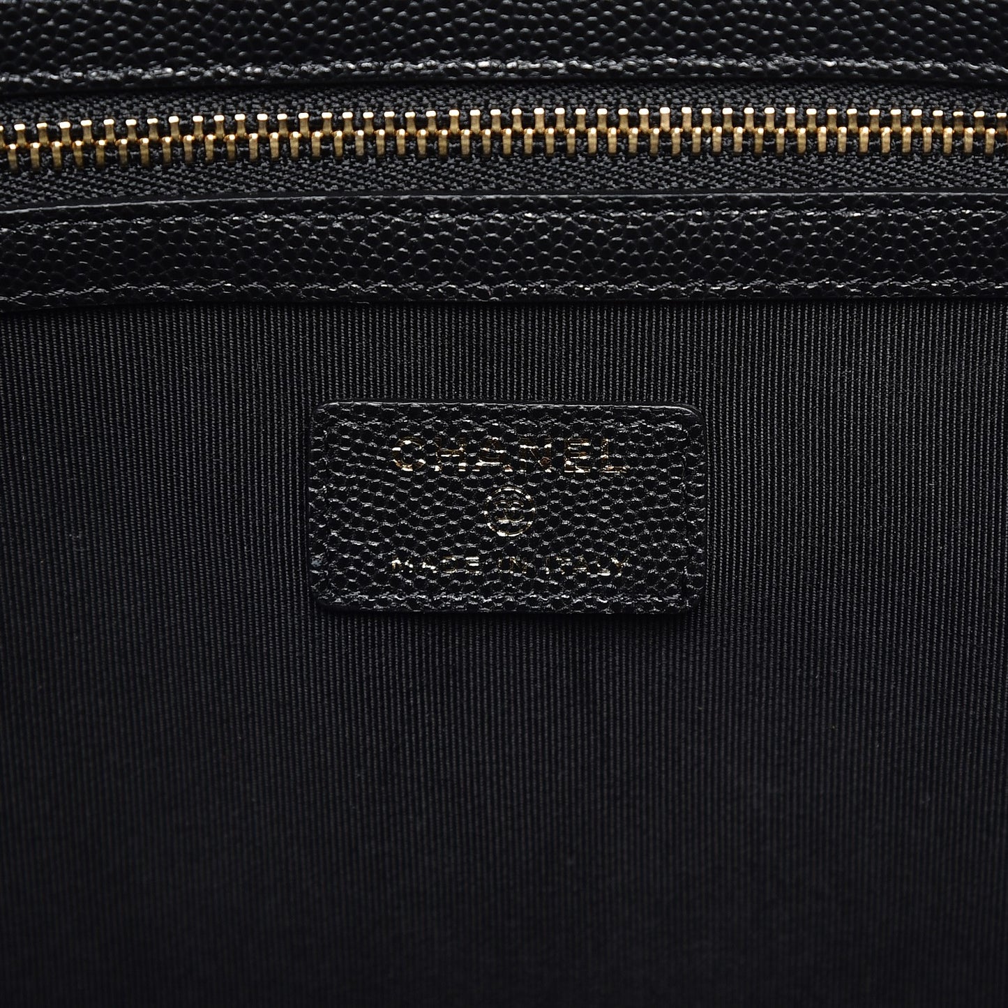 Caviar Quilted Large Cosmetic Case Black