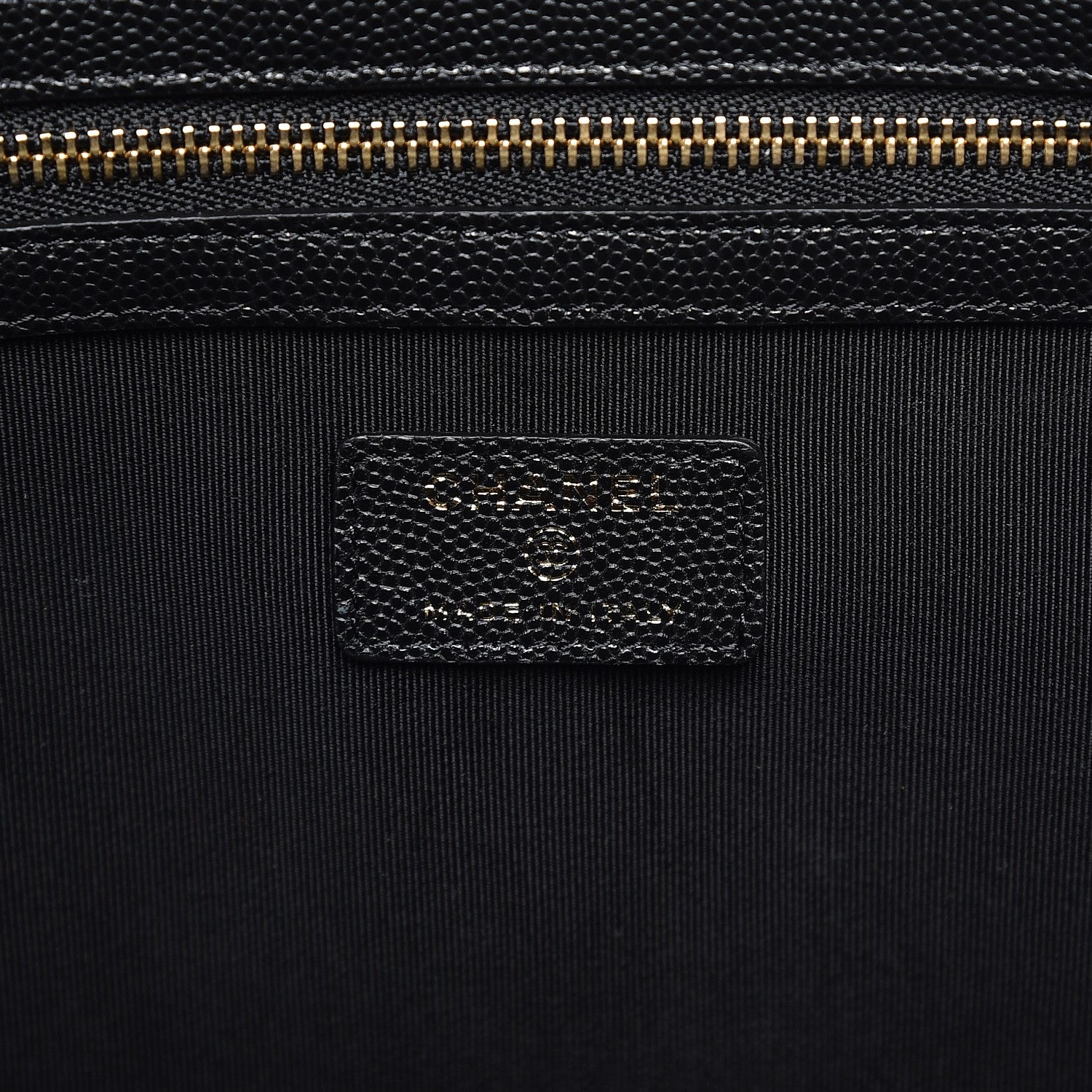 Chanel Caviar Quilted Large Cosmetic Case Black 6 of 8
