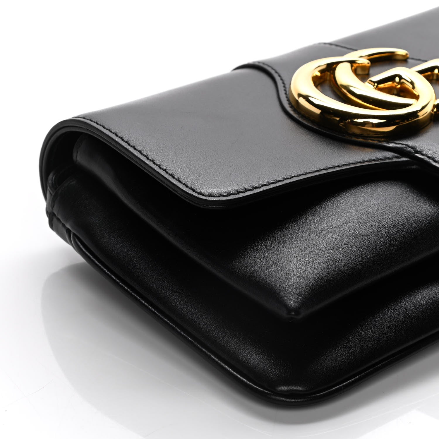 Gucci Vitello Palmellato Lux Small Arli Flap Shoulder Bag Black 9 of 13