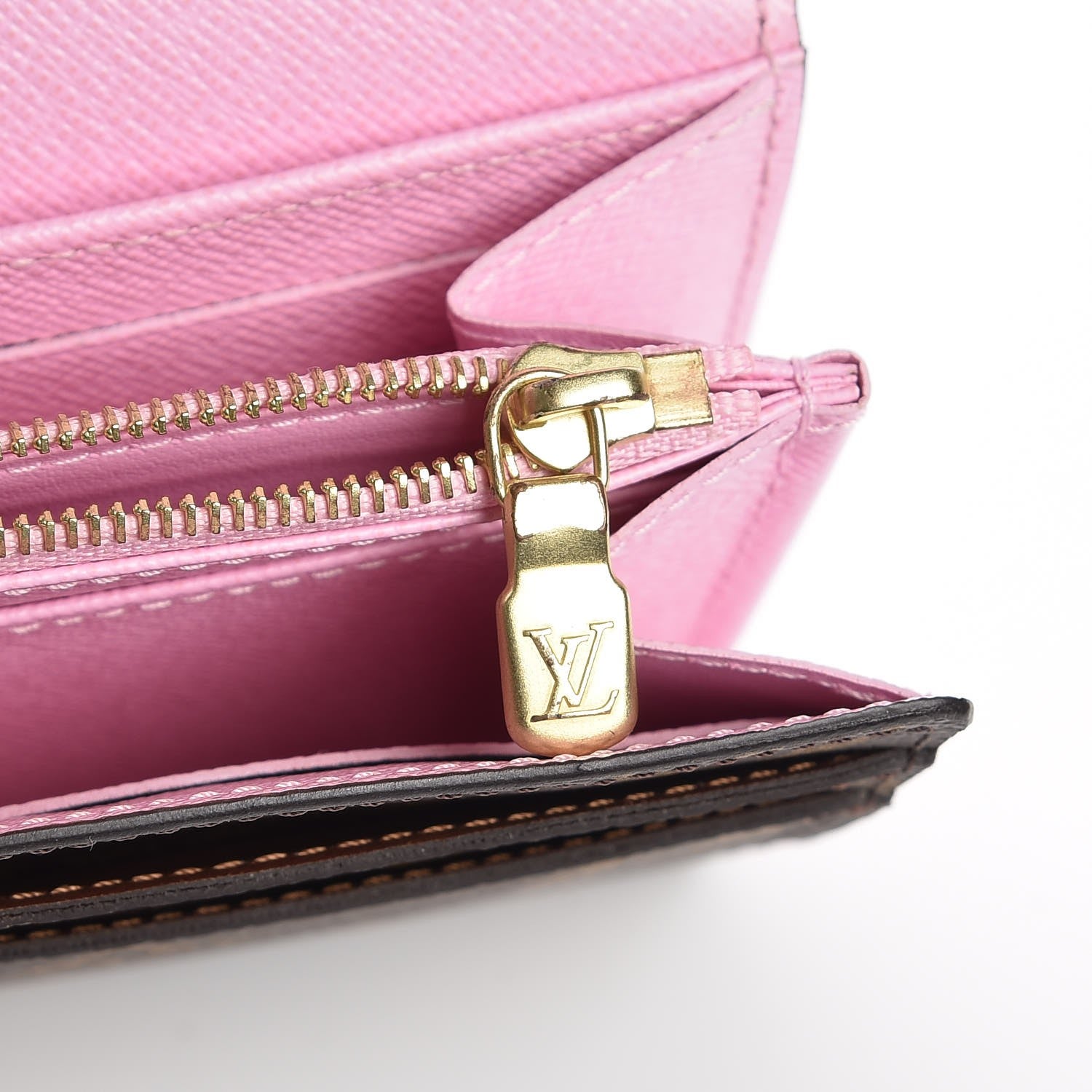 Louis Vuitton Monogram 2016 Christmas Animation Sarah Wallet Rose Ballerine 9 of 9
