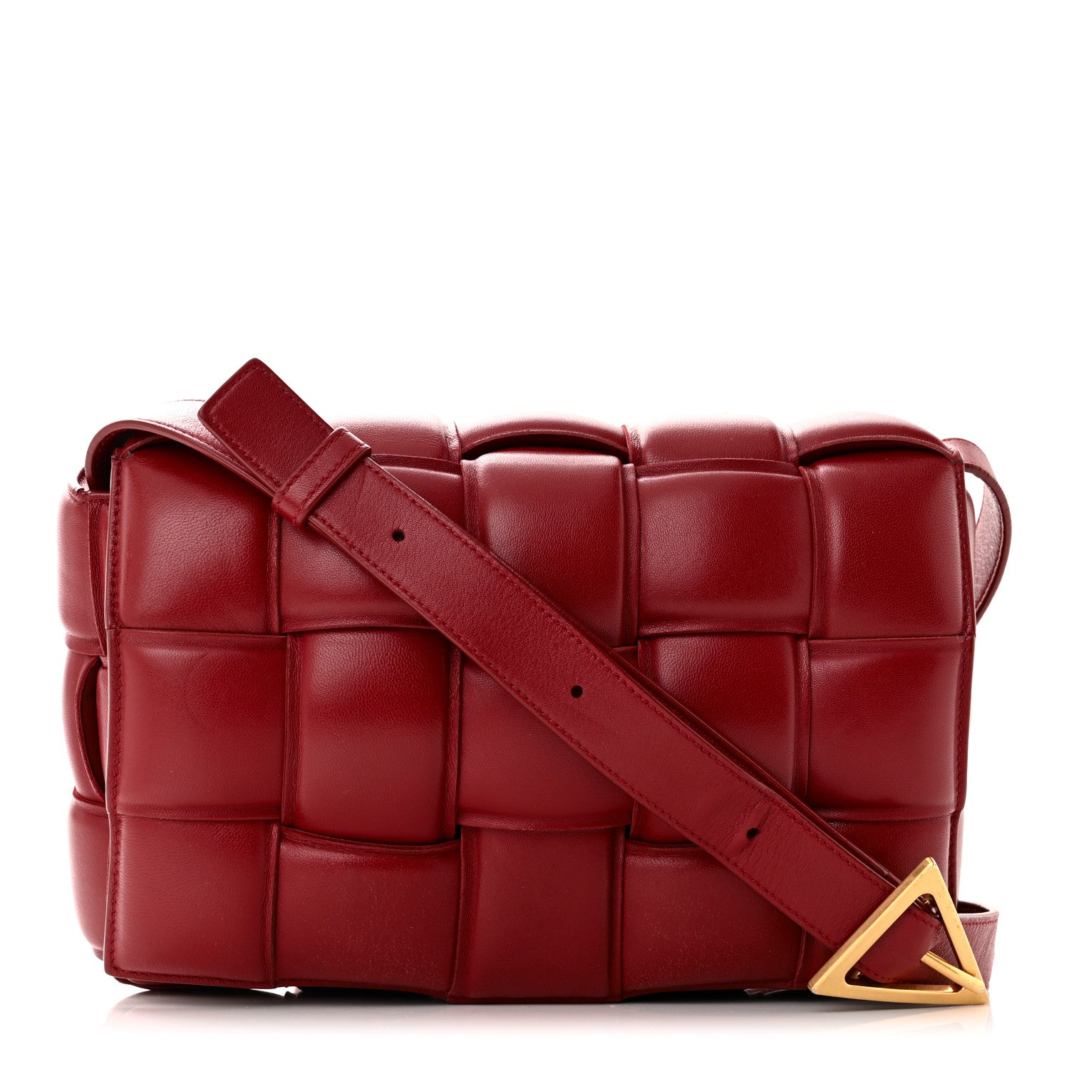 Bottega Veneta Nappa Maxi Intreccio Padded Cassette Crossbody Bag Dark Red 1 of 14