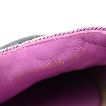Chanel Cotton Jacquard Grosgrain CC Print Espadrilles 38 Purple Black 8 of 11