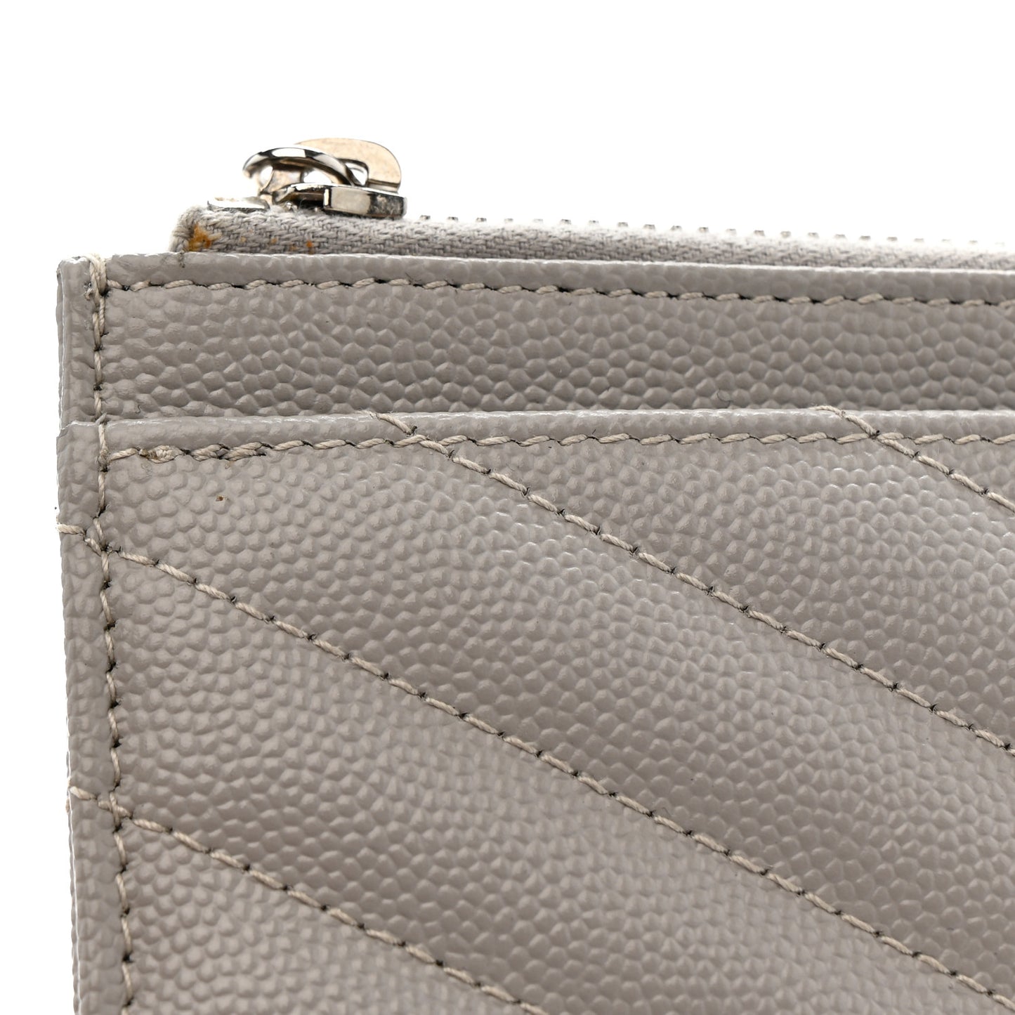 Grain De Poudre Chevron Monogram Bill Pouch Granite