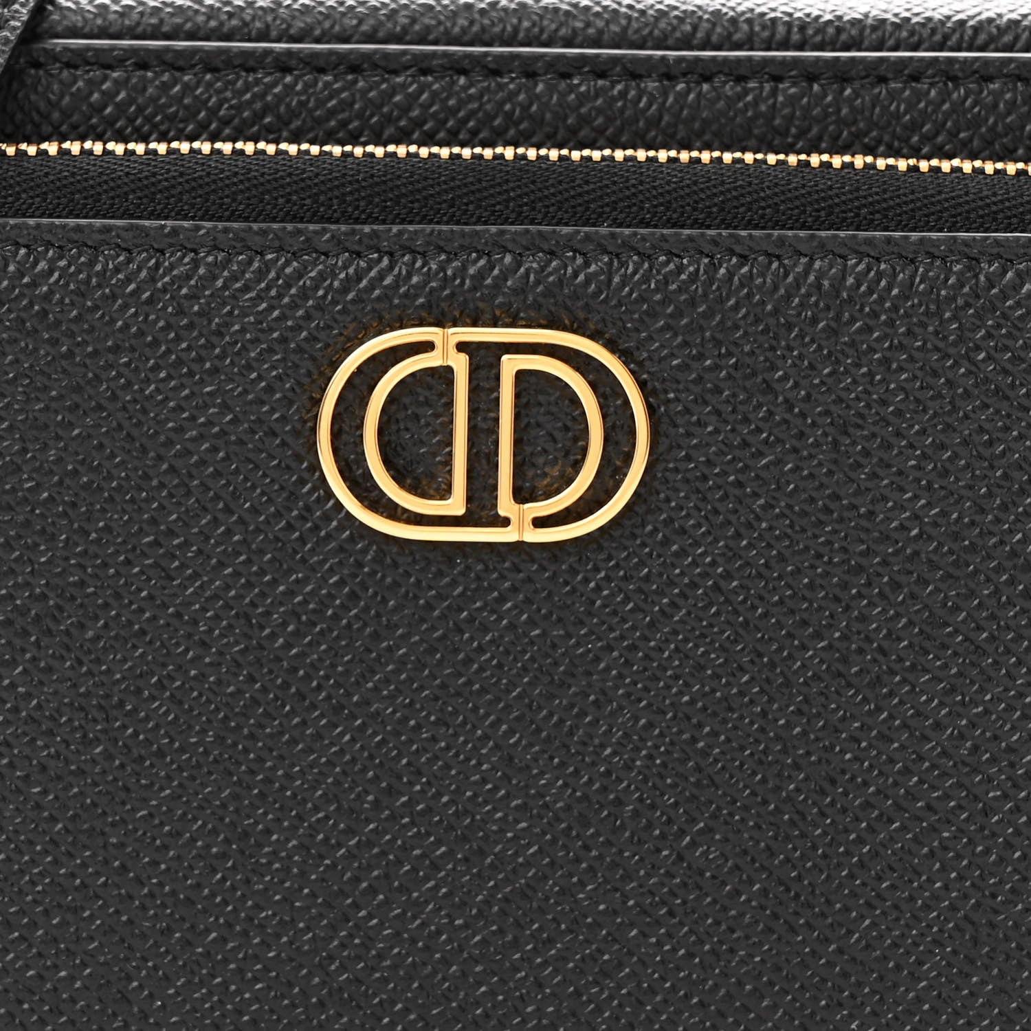 Christian Dior Grained Calfskin Caro Double Pouch Black 9 of 12
