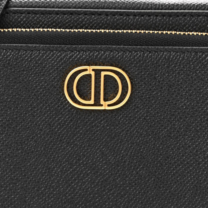 Christian Dior Grained Calfskin Caro Double Pouch Black 9 of 12