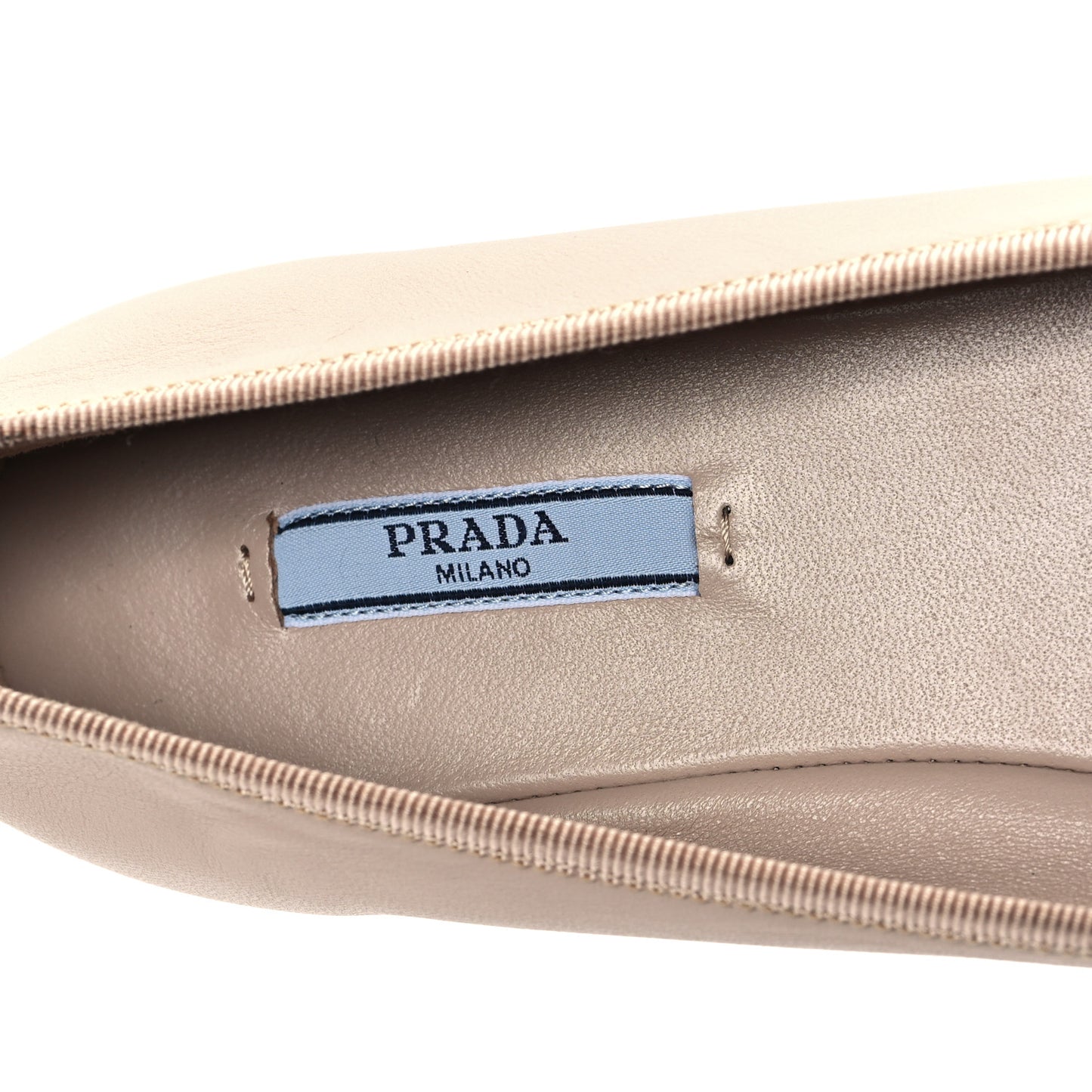 Nappa Triangle Logo Ballerina Flats 40 Light Pink