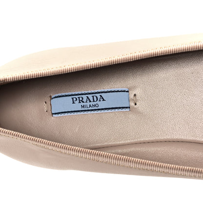 Prada Nappa Triangle Logo Ballerina Flats 40 Light Pink 9 of 11